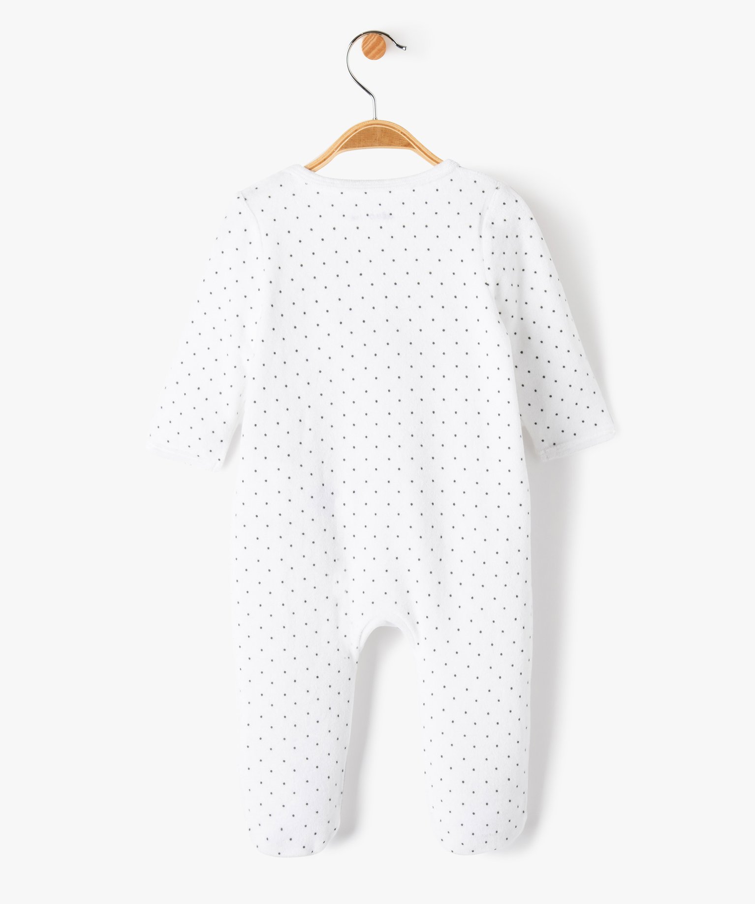 Gemo Naissance Pyjama Bebe Fille Ouverture Devant Avec Motif Chat Blanc Bebe Gemo