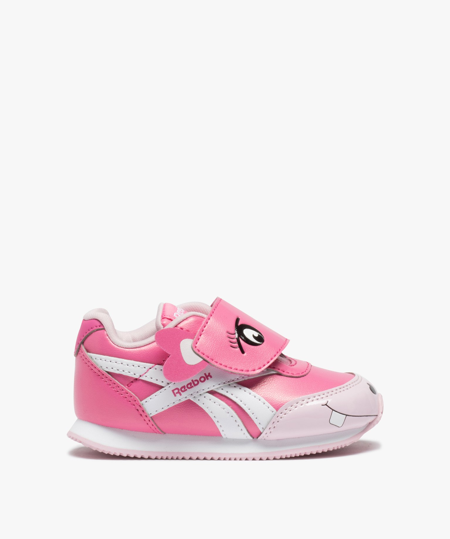 Gemo chaussures fille baskets bebe avec motif animal - reebok royal classic jogger rose et tennis bebe GÉMO