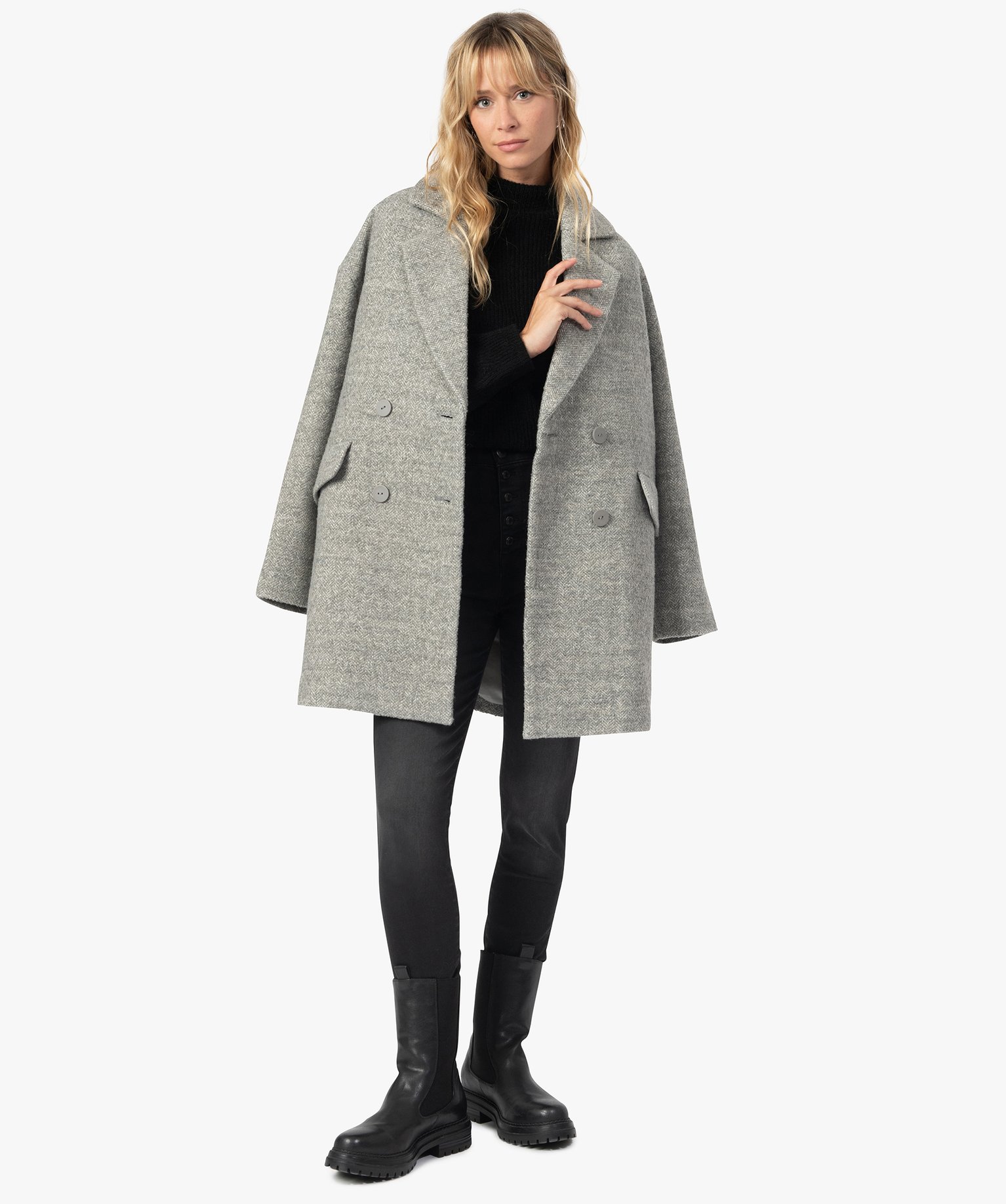 manteau gris femme gemo