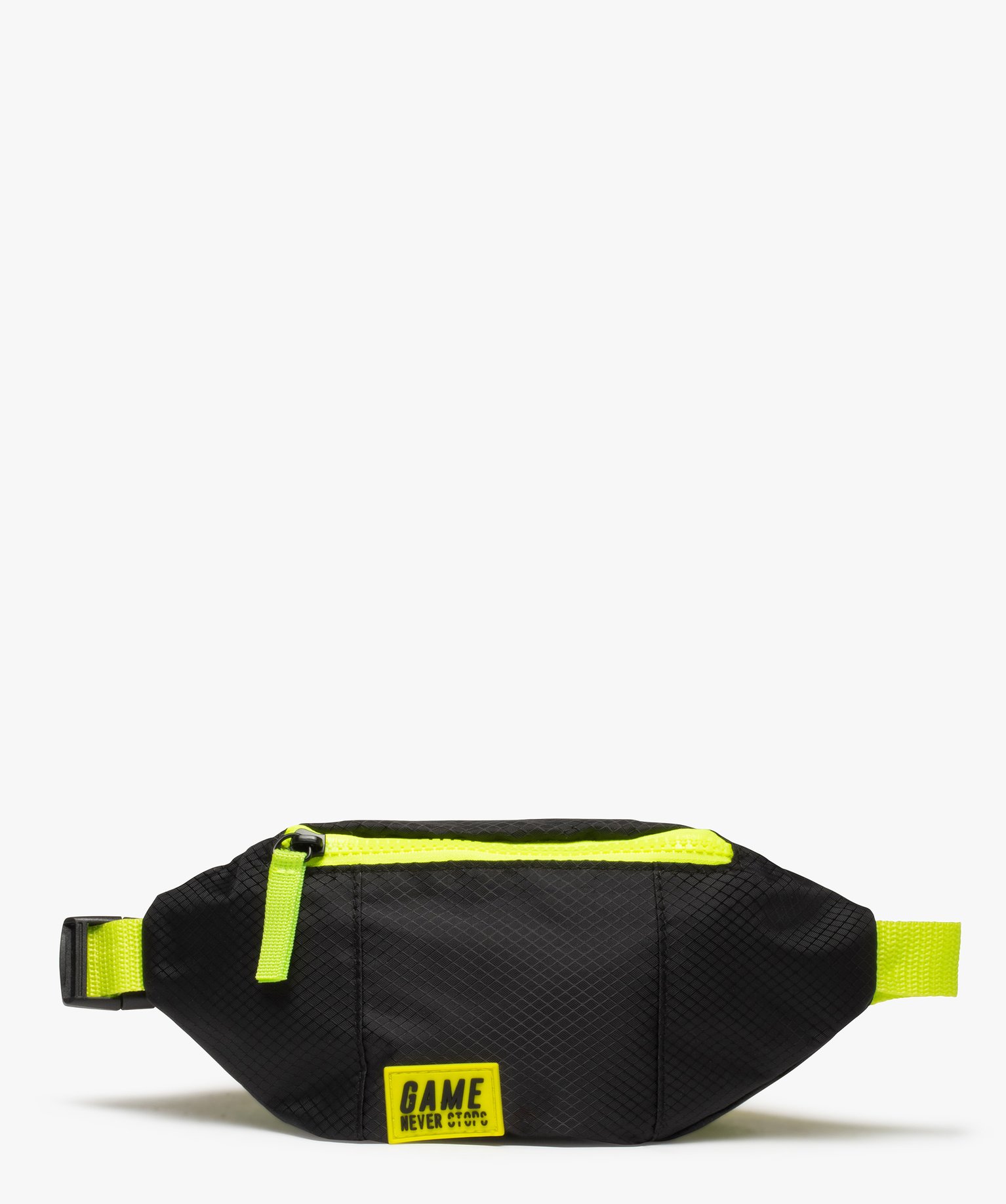 Gemo accessoires et sacs sac banane garcon a details fluo noir