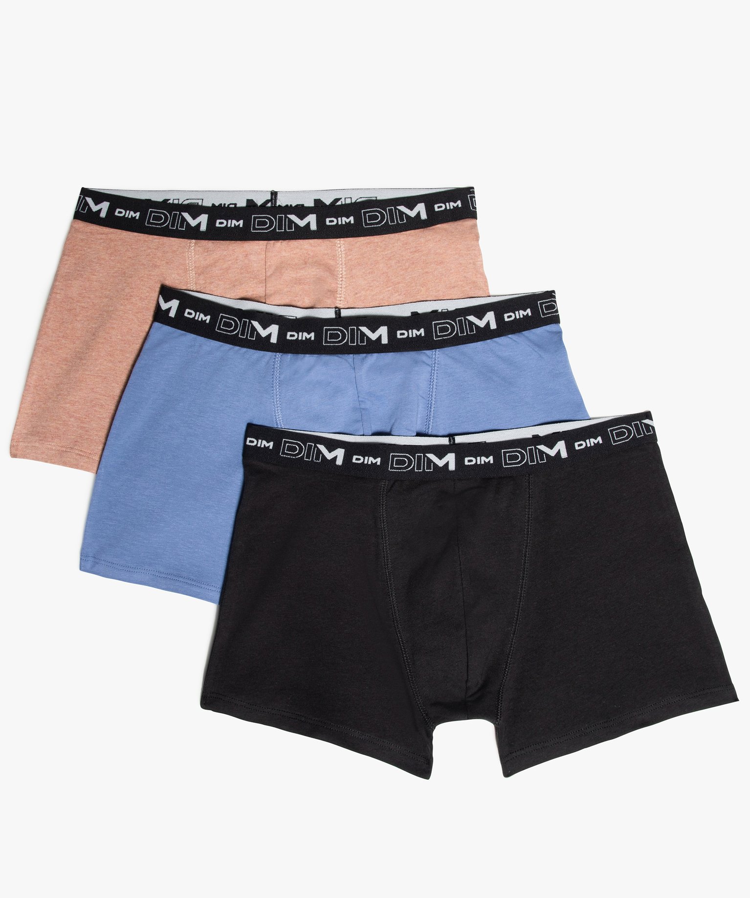 Gemo sous vetements et nuit boxer homme en coton stretch dim lot de 3 blanc boxers et calecons homme GEMO