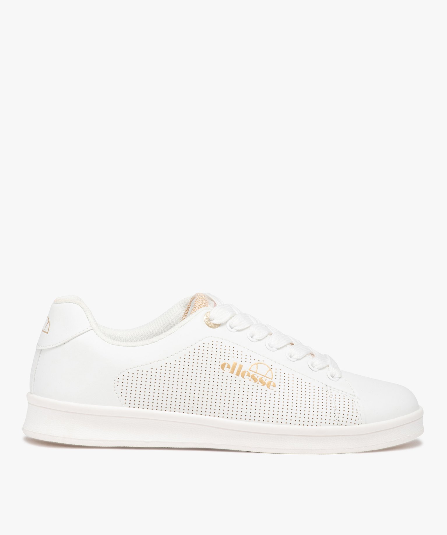 Gemo chaussures baskets femme unies style retro avec perforations ellesse blanc chine baskets et tennis femme GEMO