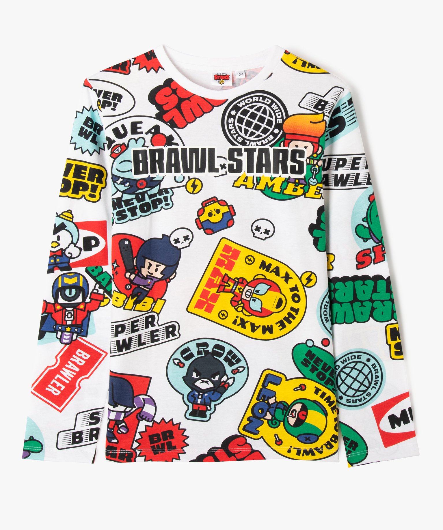 Gemo vetements tee-shirt manches longues imprime garcon - brawl stars  multicolore tee-shirts garcon | GÉMO